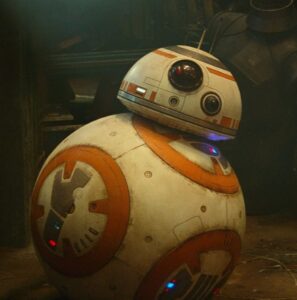 BB-8 is an astromech droid from the Star Wars sequels.