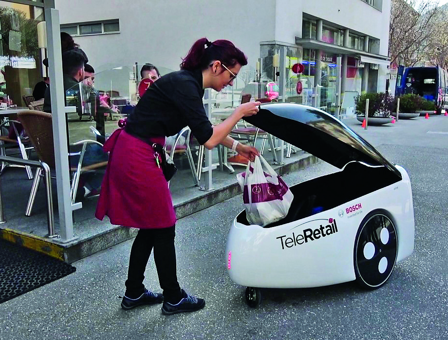 TeleRetail Delivery Robot a Mobile Shopping Trunk
