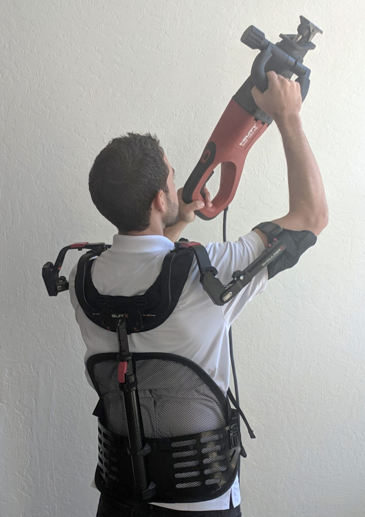 shoulderX is a shoulder-supporting exoskeleton for use by automotive, construction and shipbuilding workers.