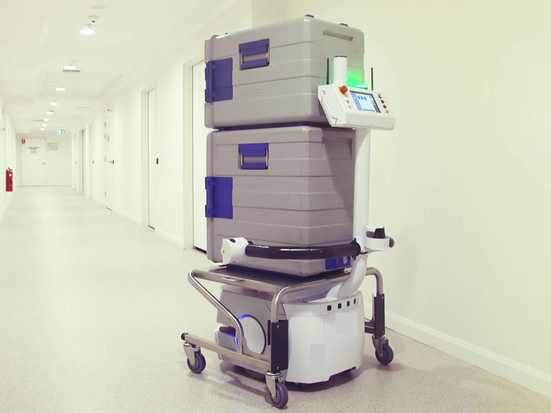 Techmetics' Techi Cart transports linens