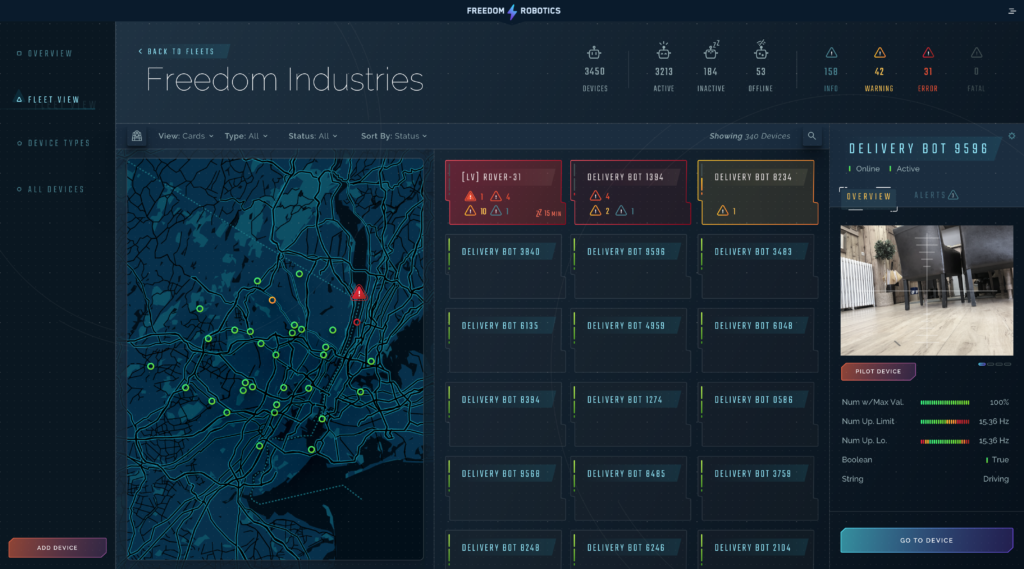 Freedom Robotics fleet management