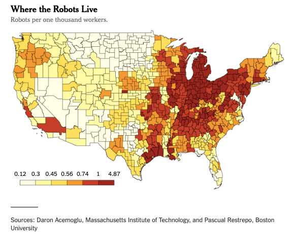 Where the robots are for robot taxes