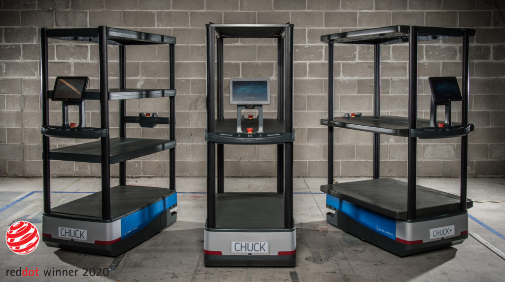 Chuck warehouse robot wins awards for product design