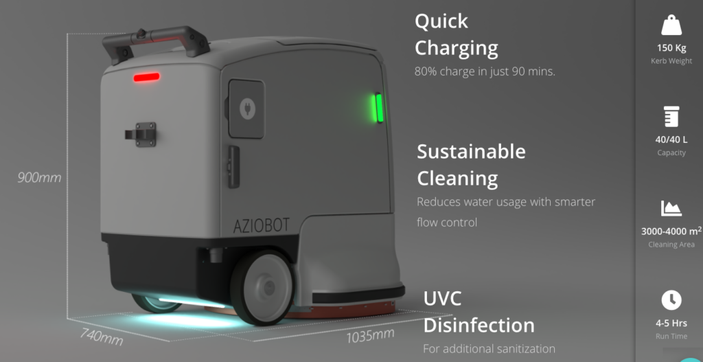 Aziobot develops SB2 floor cleaning robot for smaller stores in European market