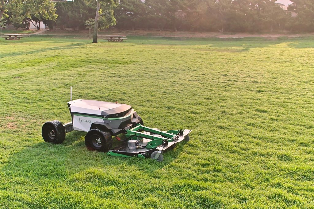 Graze mower aerial