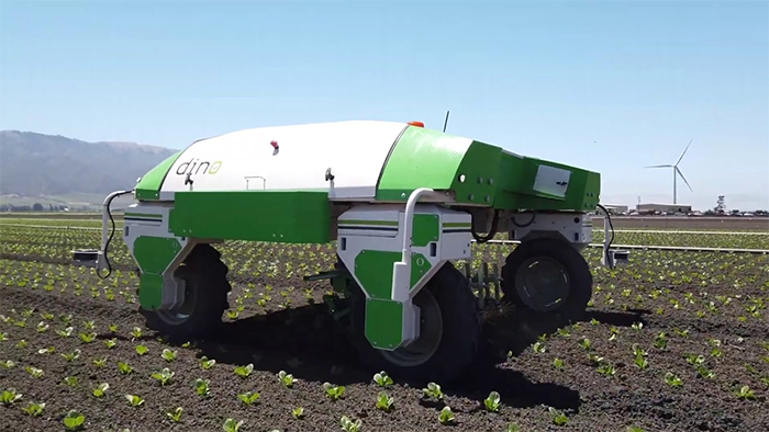 Dino weeding robot, by Naïo Technologies