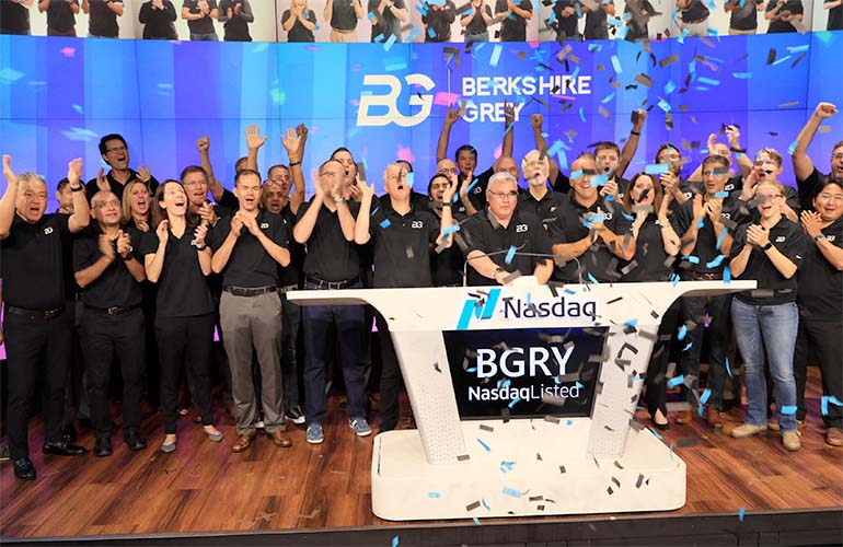 Berkshire Grey team rings the bell on the NASDAQ