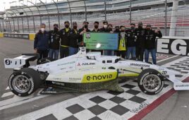 Polimove team gets the check for winning the 2022 Autonomous Challenge @CES