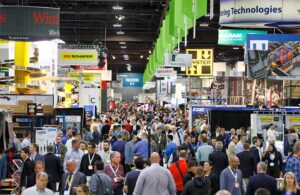 image of attendees on the MODEX show floor.