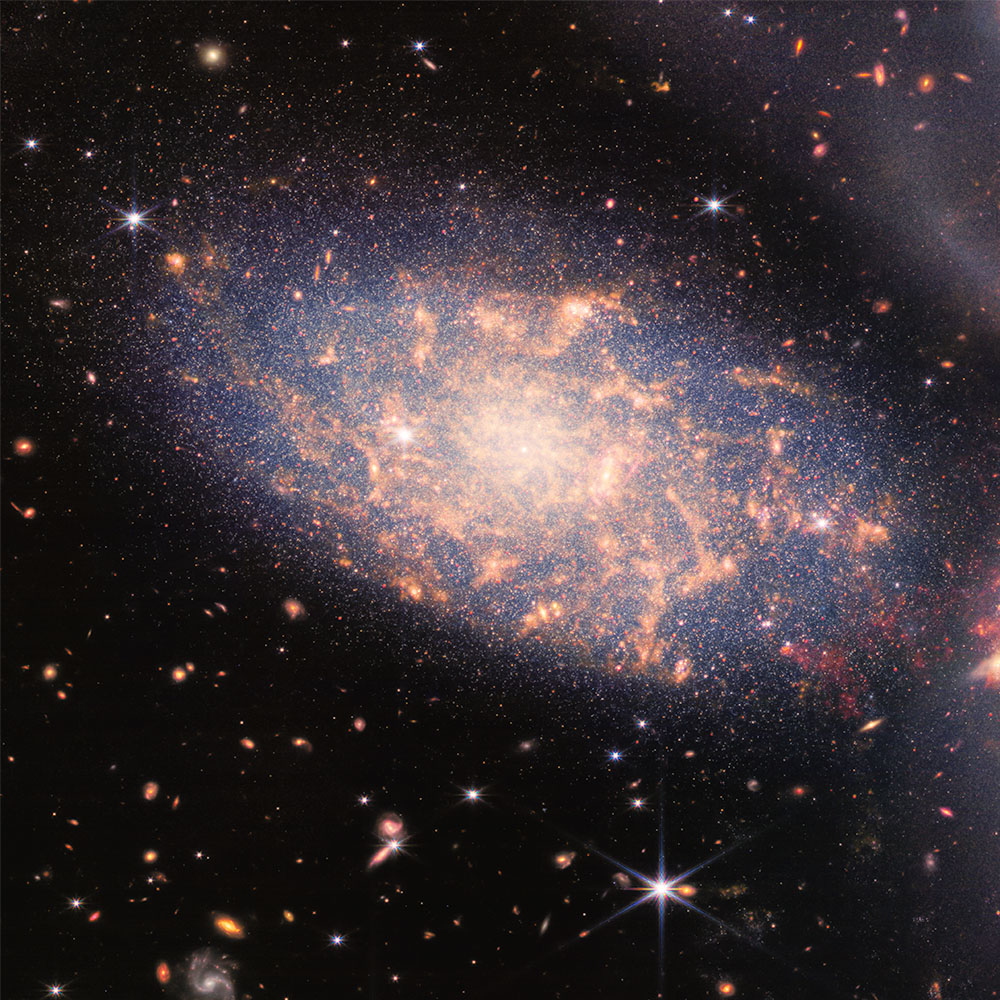 closeup of NGC 7320 as taken by the JWST