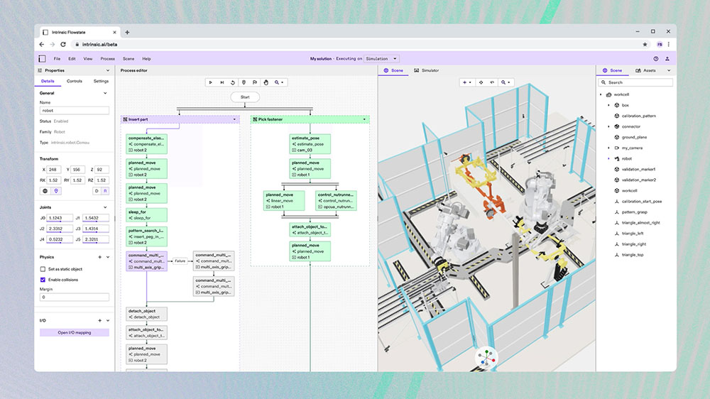 screenshot of intrinsic flowstate software interface.