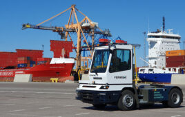 FERNRIDE truck at a port.