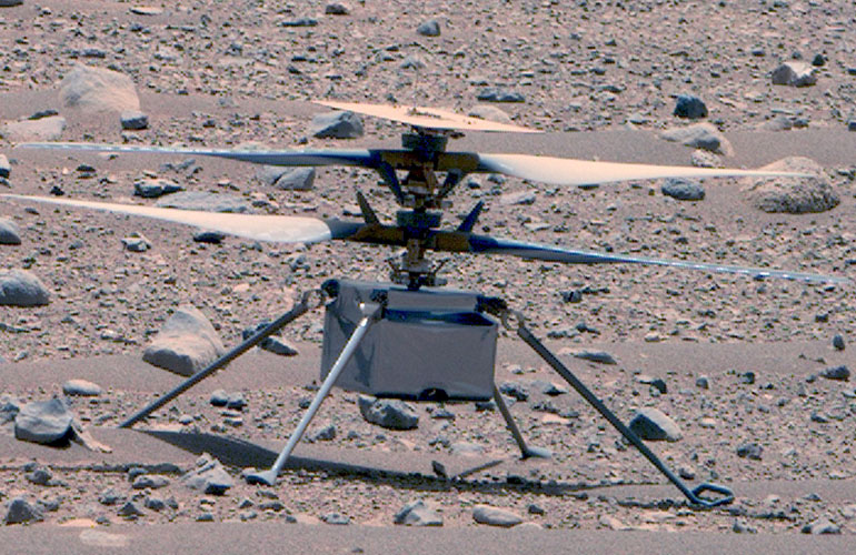 Ingenuity helicopter on Mars. 