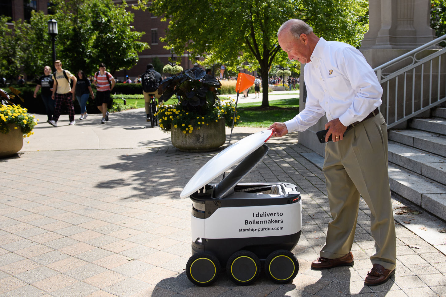 Starship delivery robot Purdue