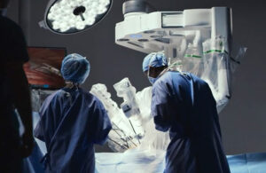 Intuitive Surgical's Da Vinci system being used by staff.