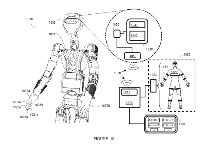 screenshot of the Sanctuary humanoid robot from US patent.
