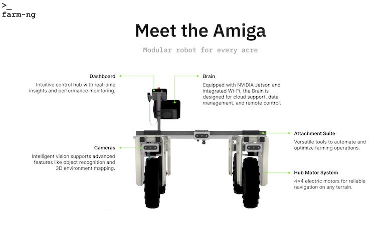 Amiga features AI, says farm-ng