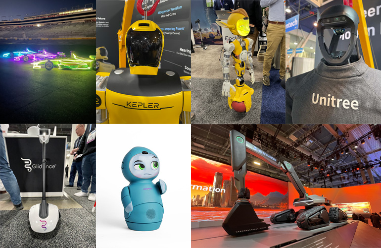 collage of images of robot from CES 2024.
