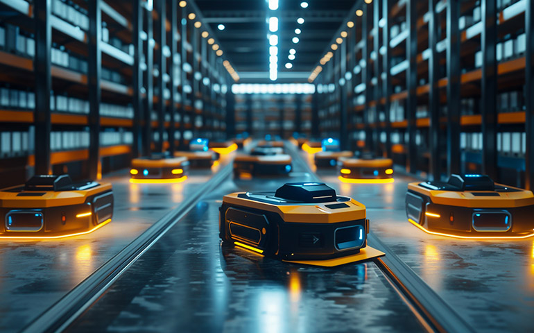 MIT researchers have applied AI for traffic mitigation to managing multiple warehouse robots.