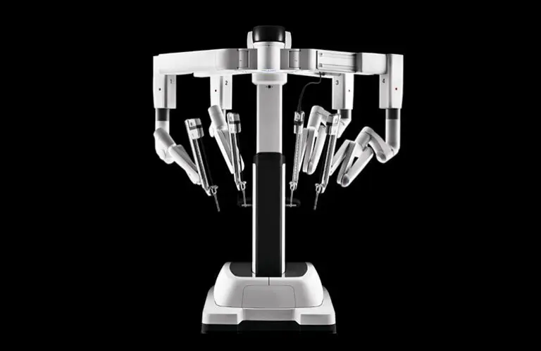 Intuitive continues to dominate surgical robotics. Pictured is the da Vinci Xi system.
