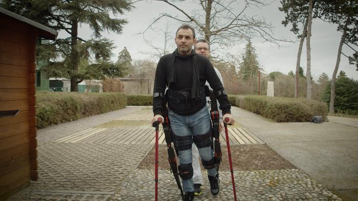 Alex Santucci demonstrated the TWIN lower-limb exoskeleton.