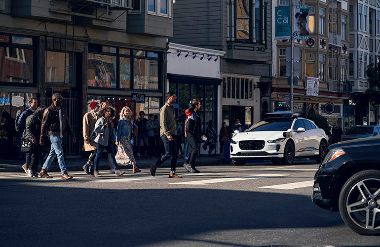 Waymo robotaxi in San Francisco.