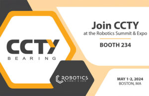 CCTY to showcase bearing solutions at the Robotics Summit & Expo