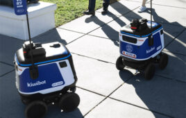 Kiwibot provides robotic deliveries on college campuses.