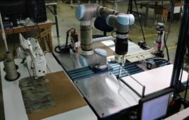 Traditional sewing machines were controlled via ROS for robotic apparel manufacturing.