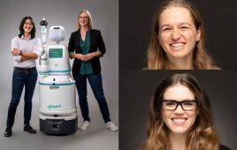 (Left) Vivian Chu and Andrea Thomaz, the co-founders of Diligent Robotics. (Right) Kathleen Brandes and Ros Shinkle, the co-founders of Adagy Robotics. |Source: Diligent Robotics, Adagy Robotics