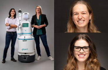 (Left) Vivian Chu and Andrea Thomaz, the co-founders of Diligent Robotics. (Right) Kathleen Brandes and Ros Shinkle, the co-founders of Adagy Robotics. |Source: Diligent Robotics, Adagy Robotics