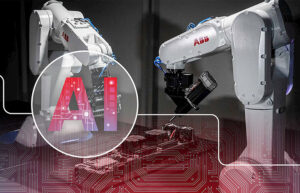 ABB Robotics is working with T-Robotics and Mbodi to make its robots, shown here, more autonomous, intuitive, adaptive, and efficient.