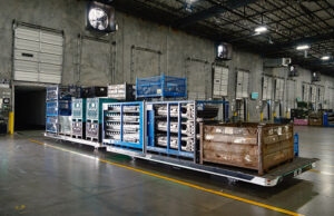 Slip Robotics demonstrates SlipBot moving automotive parts for Nissan in Mississippi.