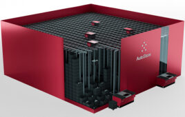 An AutoStore automated storage and retrieval grid.