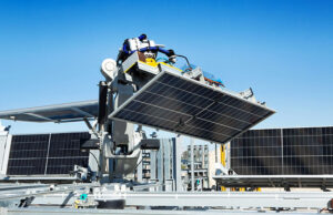 The Comau Hyperflex solar panel installation robot.