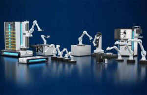 NEURA Robotics makes a variety of systems, shown here, for service and industrial uses.