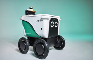 The third-generation Serve Robot, shown here, is designed to be more rugged, safer, and capacious.