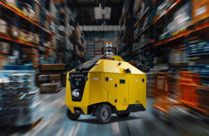 Ati Motor's Sherpa autonomous mobile robot.