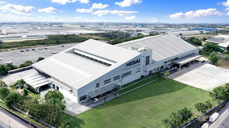 aerial shot of the hesai Thailand facility.
