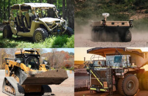 Four images of different vehicles Neya Systems has worked on.
