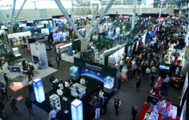 The showfloor at the 2024 Robotics Summit.