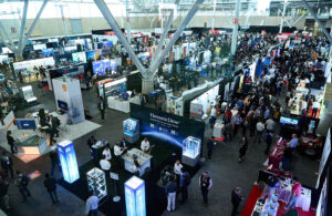 The showfloor at the 2024 Robotics Summit.