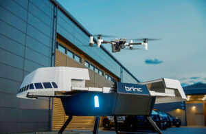 hero image of a BRINC drone and autonomous launch pod.