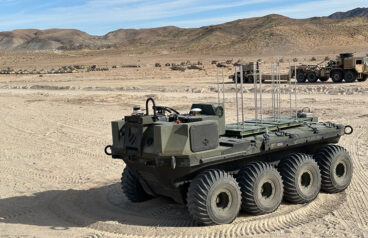 Overland AI's autonomous ground vehicle during its recent demonstration.