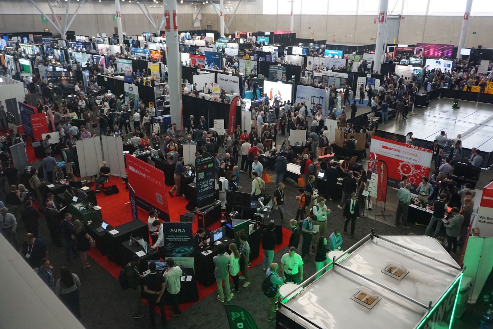 An image of the MassRobotics Form and Function Challenge on the Robotics Summit showfloor.