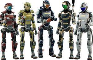 Concept renders showing the different jobs Persona AI's humanoids could be deployed for.