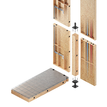 All3 uses standardized building elements including structural timber.