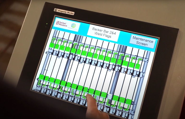 Figure 3: The C-more HMI shows each weld, with a flagging system to easily mark and identify process defects, improving efficiency, simplifying rework, and increasing overall quality.