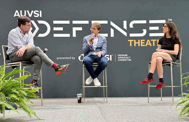 Oliver Mitchell hosted a Defense Tech panel with Dan Madden of Squadra Ventures and Jacqueline Blackburn of Decisive Point.
