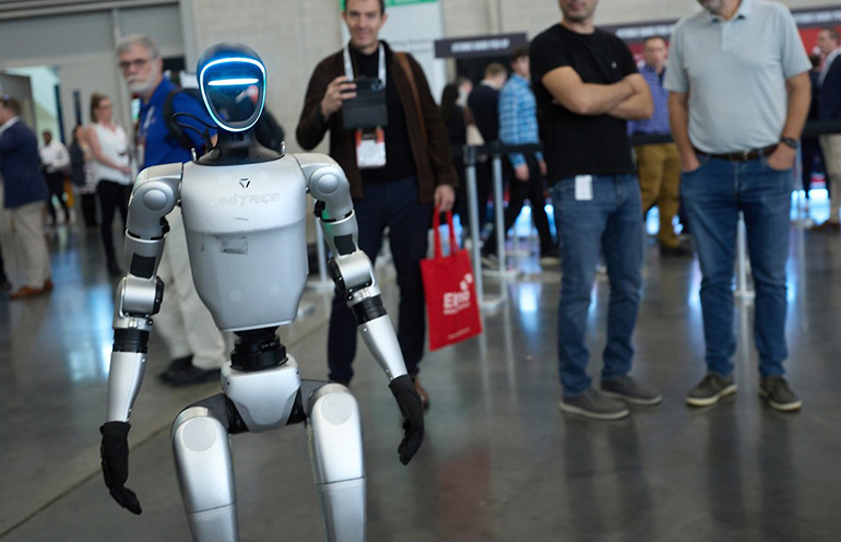 The Unitree G1 humanoid at last month's Robotics Summit & Expo.